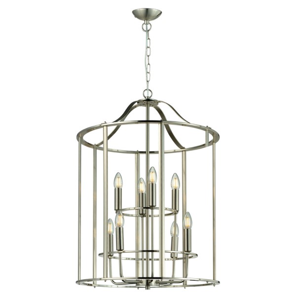 (image for) 8 Light Lantern - Satin Nickel finish